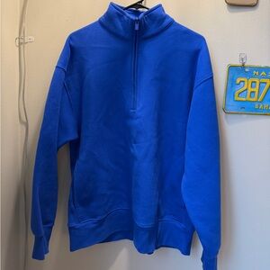 Aritzia Cozy Sweatfleece Boyfriend 1/2 Zip